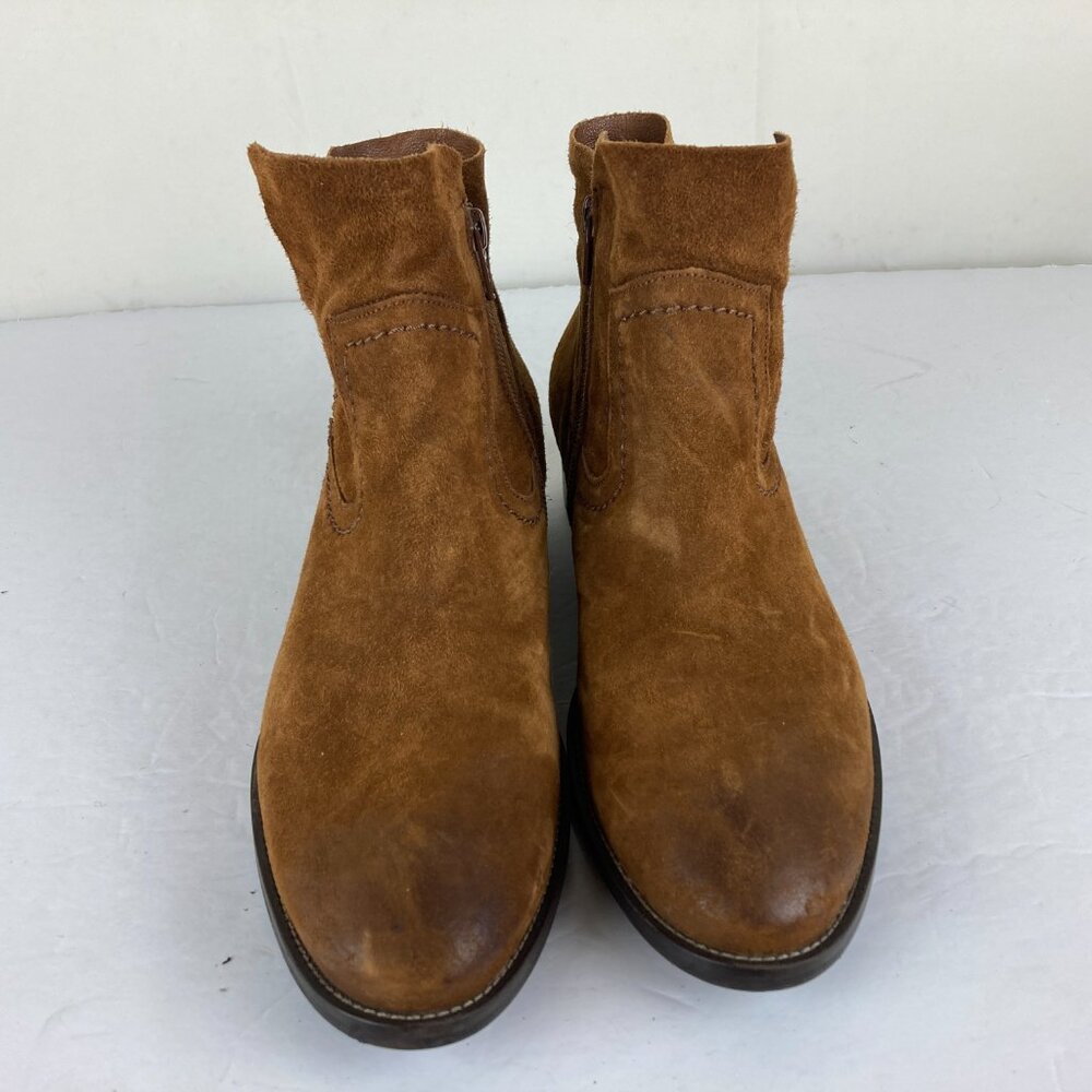 Paul Green Womens‎ sz 6.5 Designer Brown Suede Leather Ankle Zip Boots Bootie - Picture 3 of 9